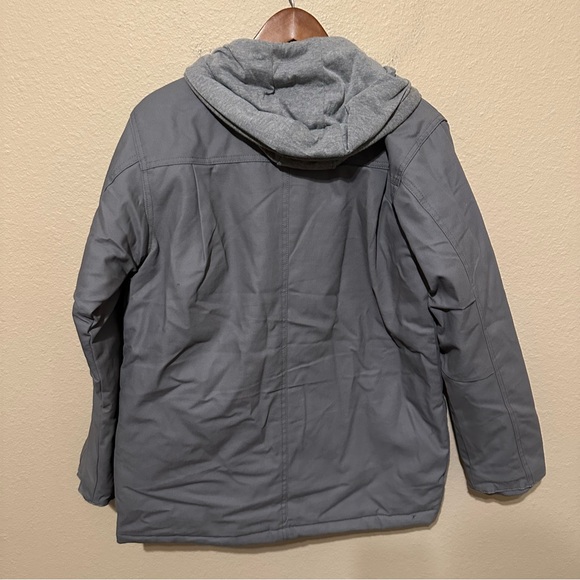Dickies Men’s Gray Work Wear Jacket with Hoodie - Picture 2 of 3